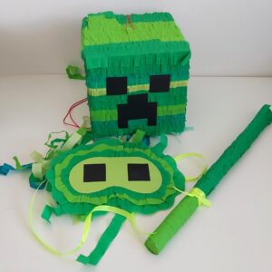 Creeper Pinata | Minecraft Inspired Piniata | Minecraft theme Party | Birthday | Gift for boy | Gift for girl