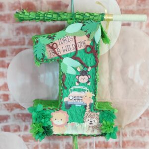 Number pinata | 1 Brithday Pinata | Birthday Party Pinata | Wild 1 | Wild Birthday | First Birthday | Safari Birthday | Animal Birthday